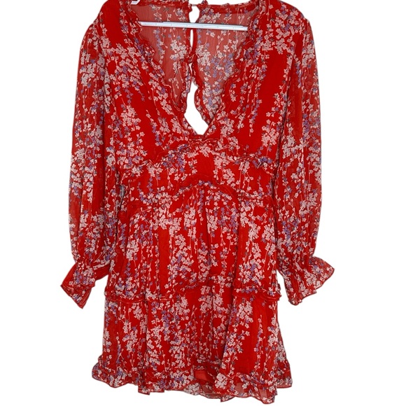 R.Vivimos Womens Summer Fall Long Sleeve Floral Dress - Picture 5 of 7